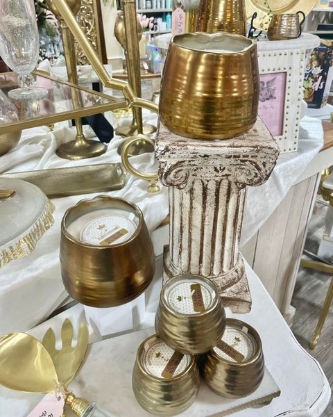 8oz. Gold Modern Candle