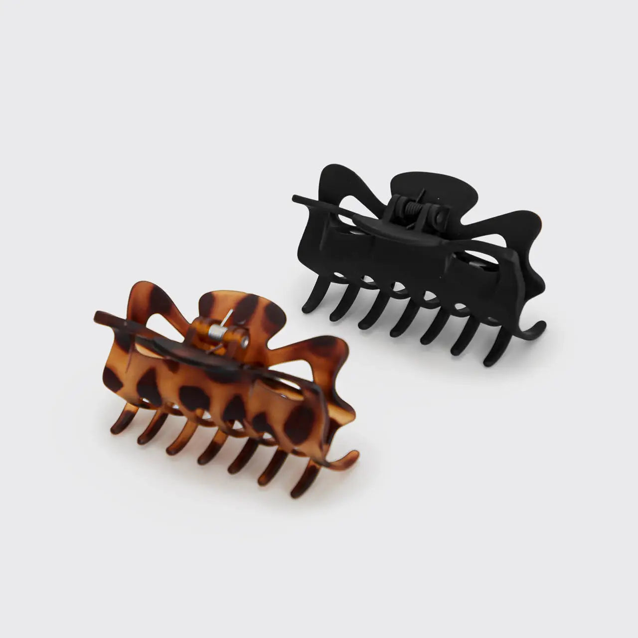 Large Claw Clip 2pc Set-Black & Tortoise