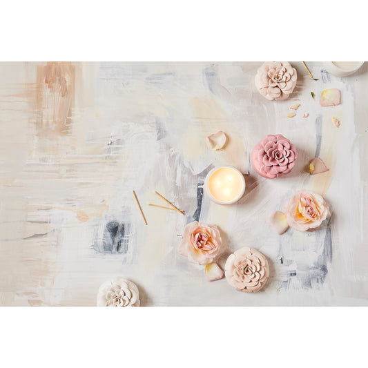 6.7oz. Ceramic Flower Candle
