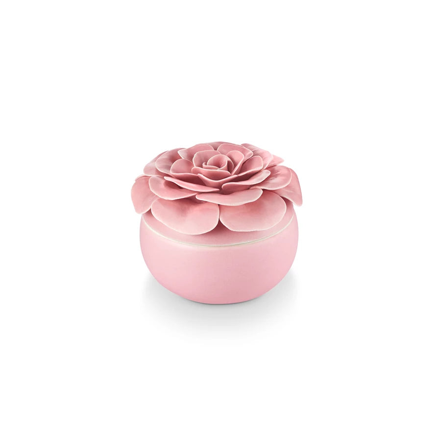 6.7oz. Ceramic Flower Candle