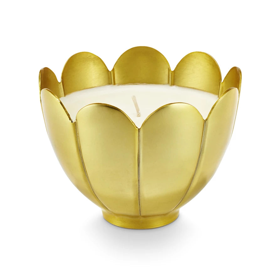 14.5oz. Large Metal Flower Candle