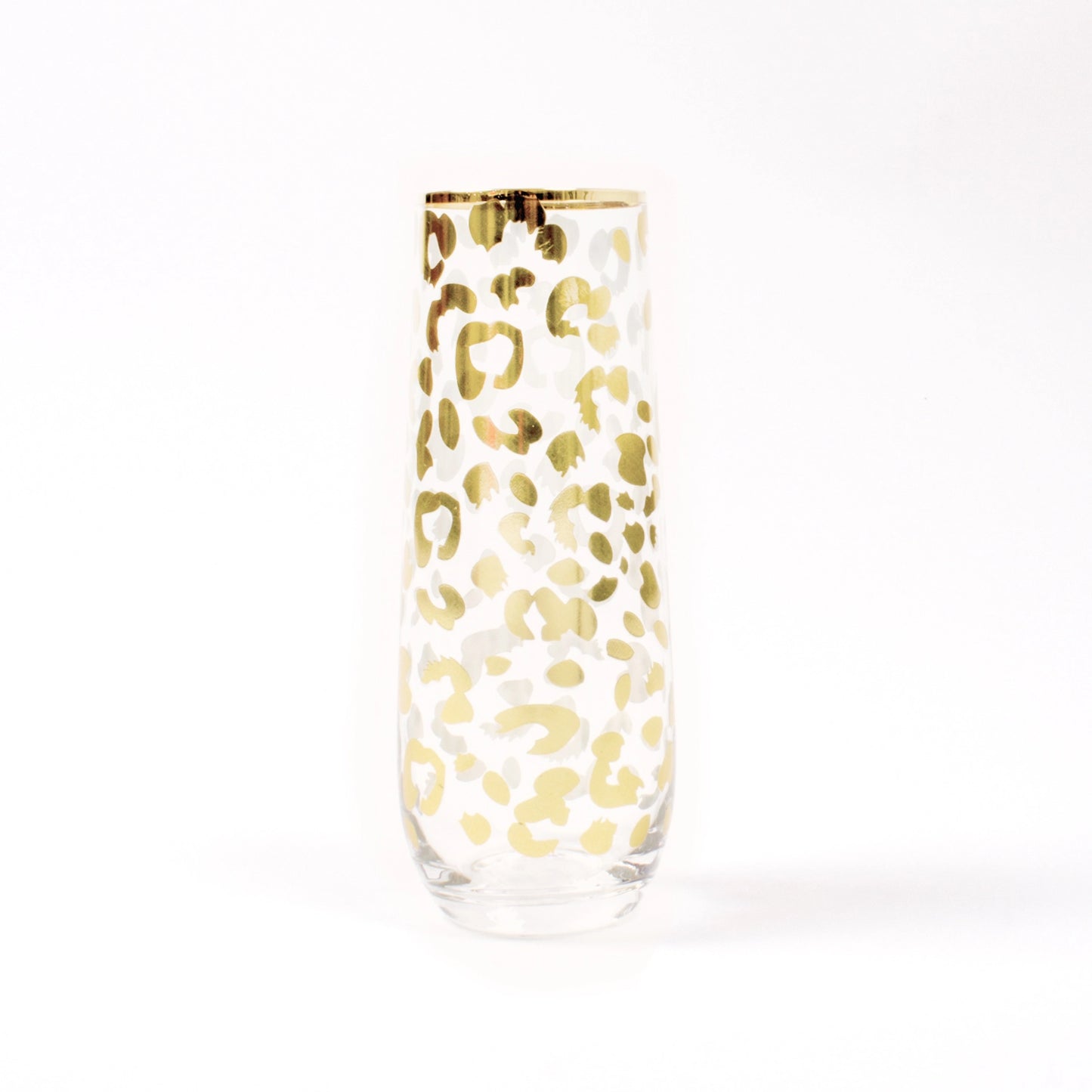 Gold Leopard Champagne Glass