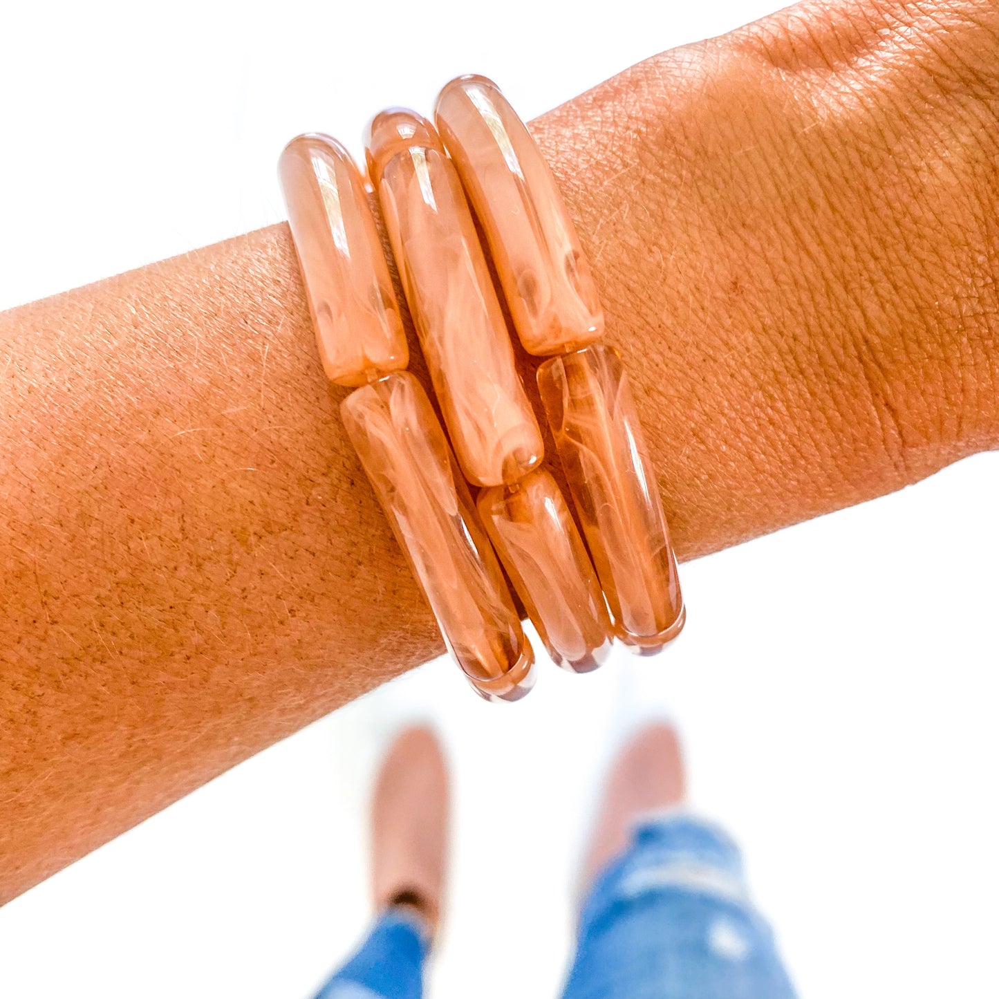 Solid Acrylic Tube Bracelet