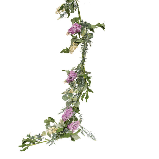 5' Purple Wildflowers Garland