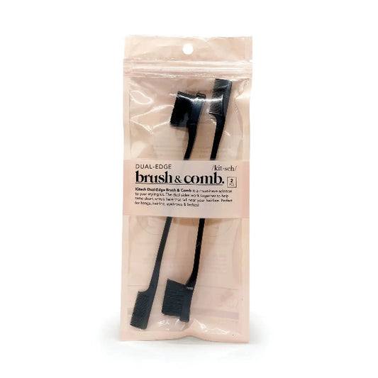 Set of 2 Dual-Edge Brush & Comb