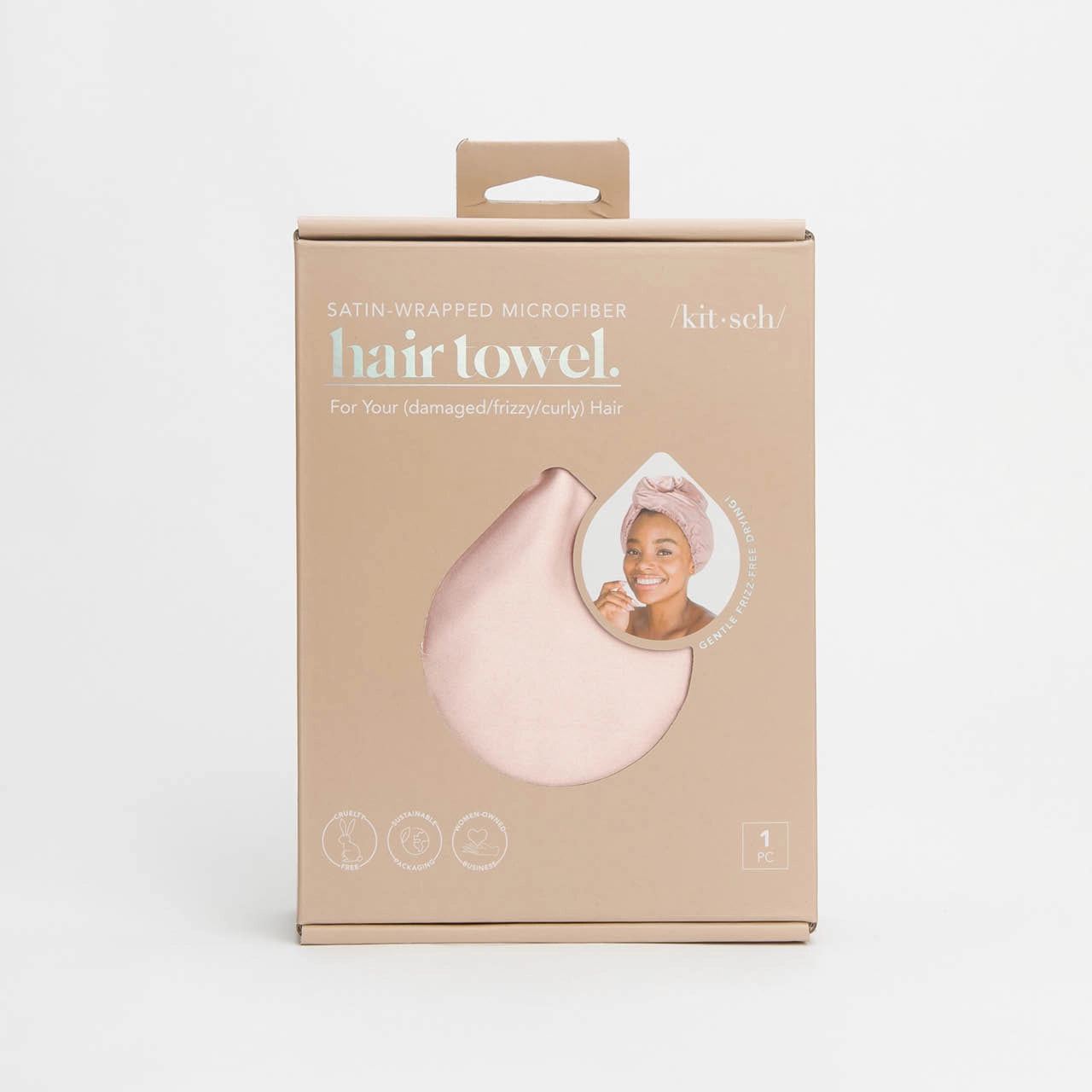 Satin-Wrapped Hair Towel