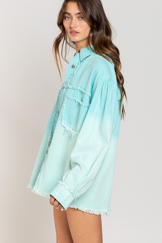 Blue Ombre Shacket