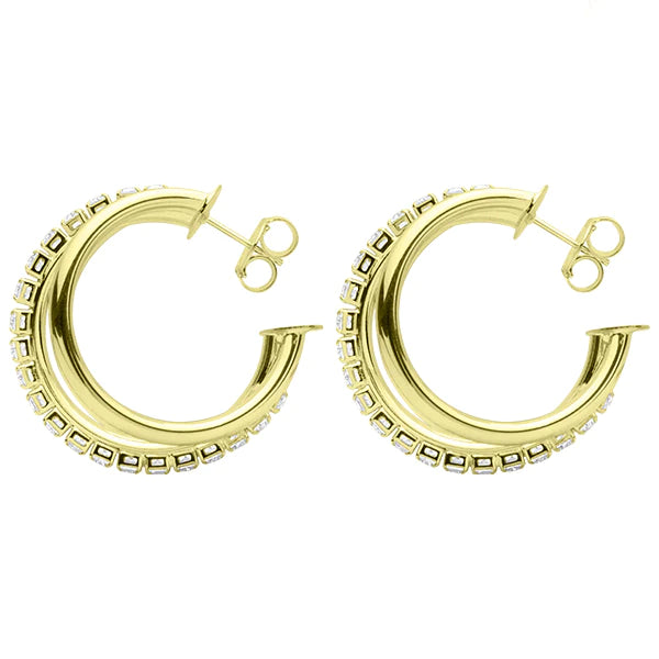 Claire CZ Triple Hoops