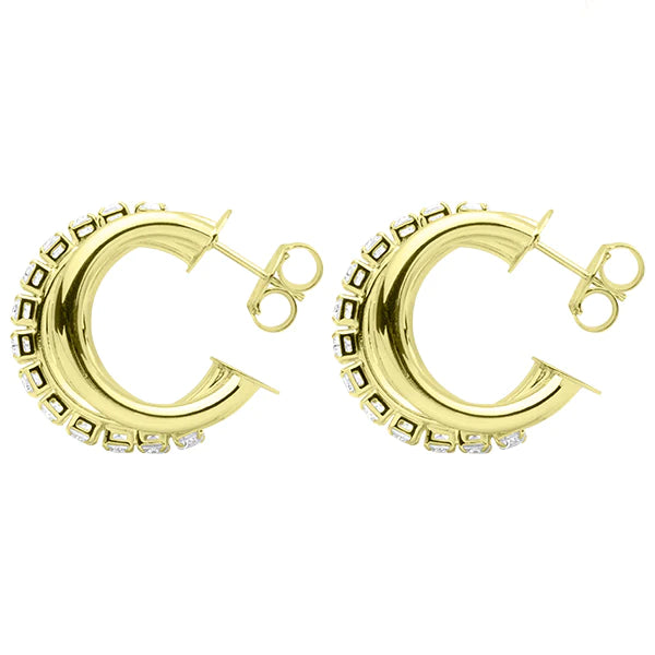 Small Claire CZ Triple Hoops