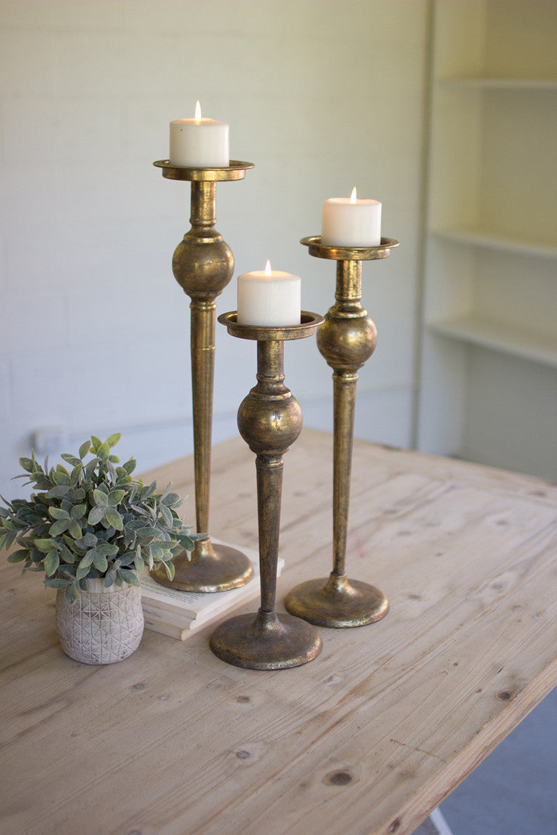 Antique Brass Candle Stand