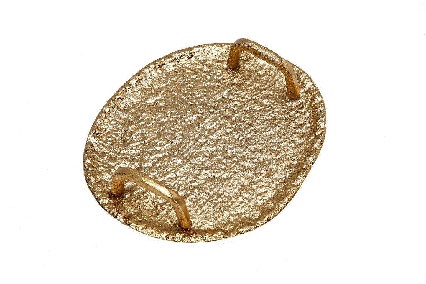 Small Gold Textured Tray with Handles