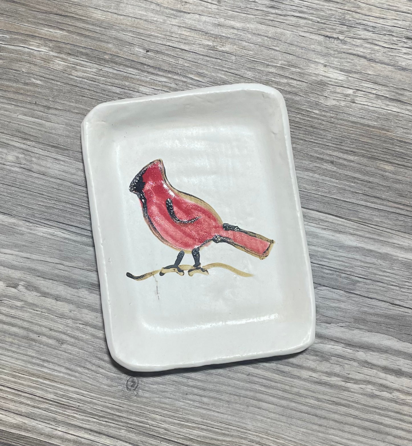 Small Rectangle Cardinal Plate