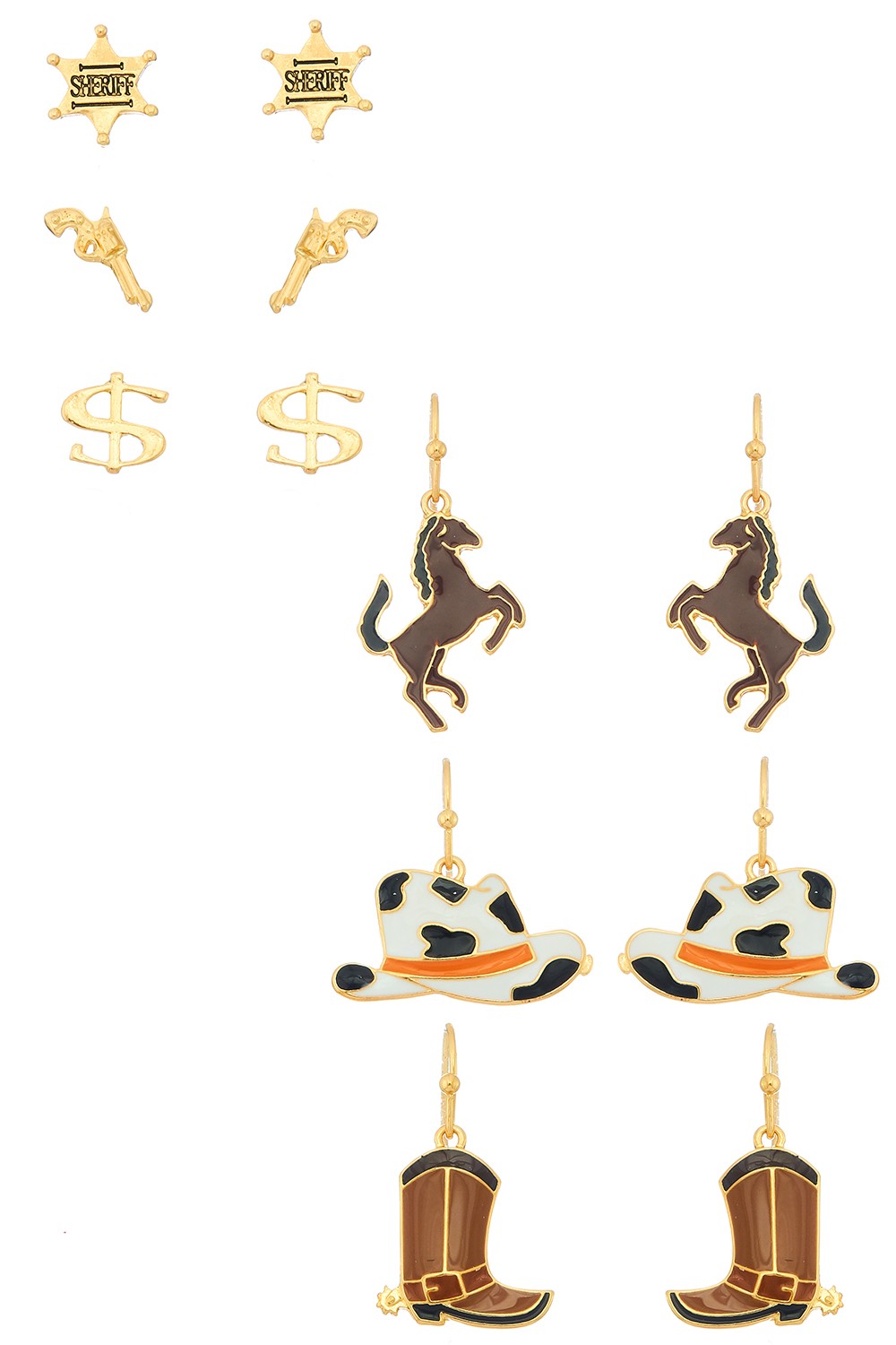 Cowboy Earrings Set