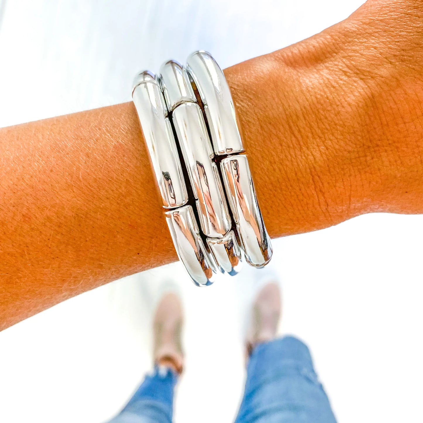 Solid Acrylic Tube Bracelet