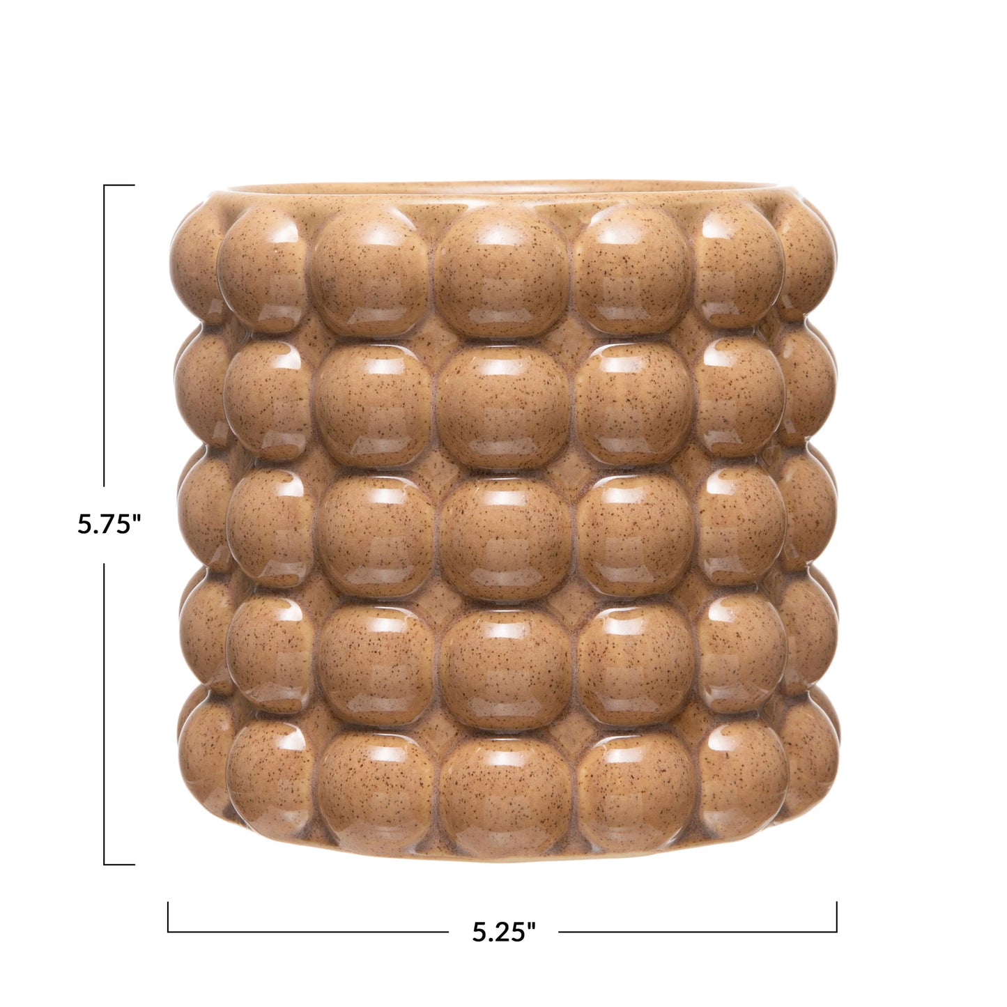 Mauve Stoneware Bubble Pot