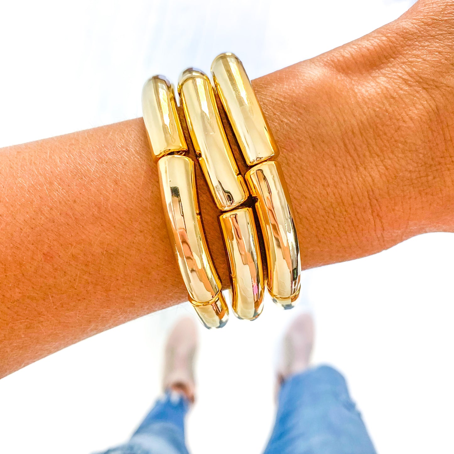 Solid Acrylic Tube Bracelet