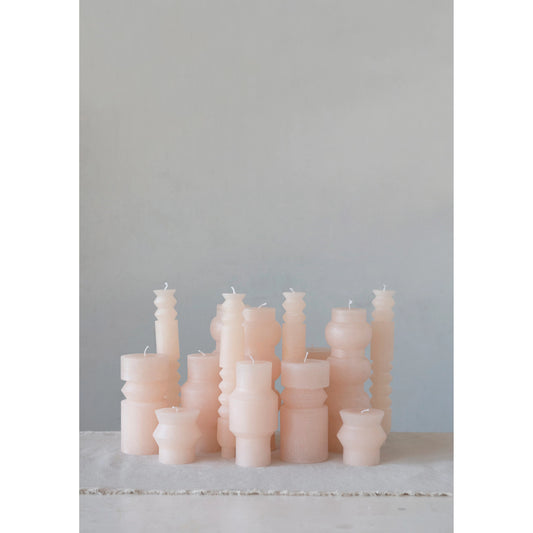 Blush Unscented Totem Pillar Candle