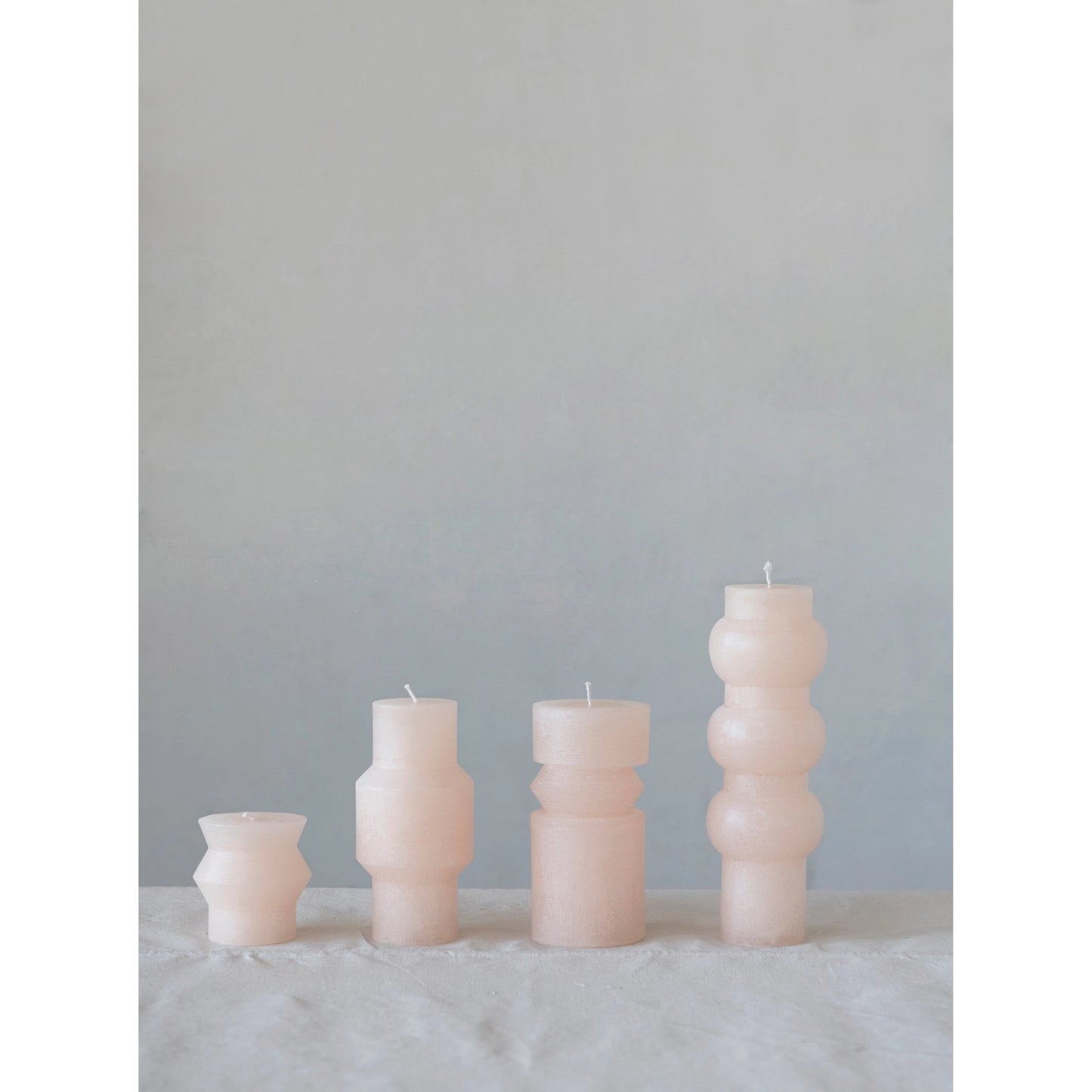 Blush Unscented Totem Pillar Candle