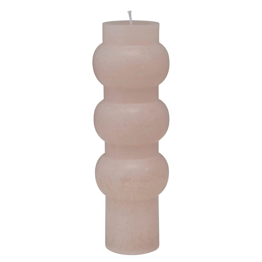Blush Unscented Totem Pillar Candle
