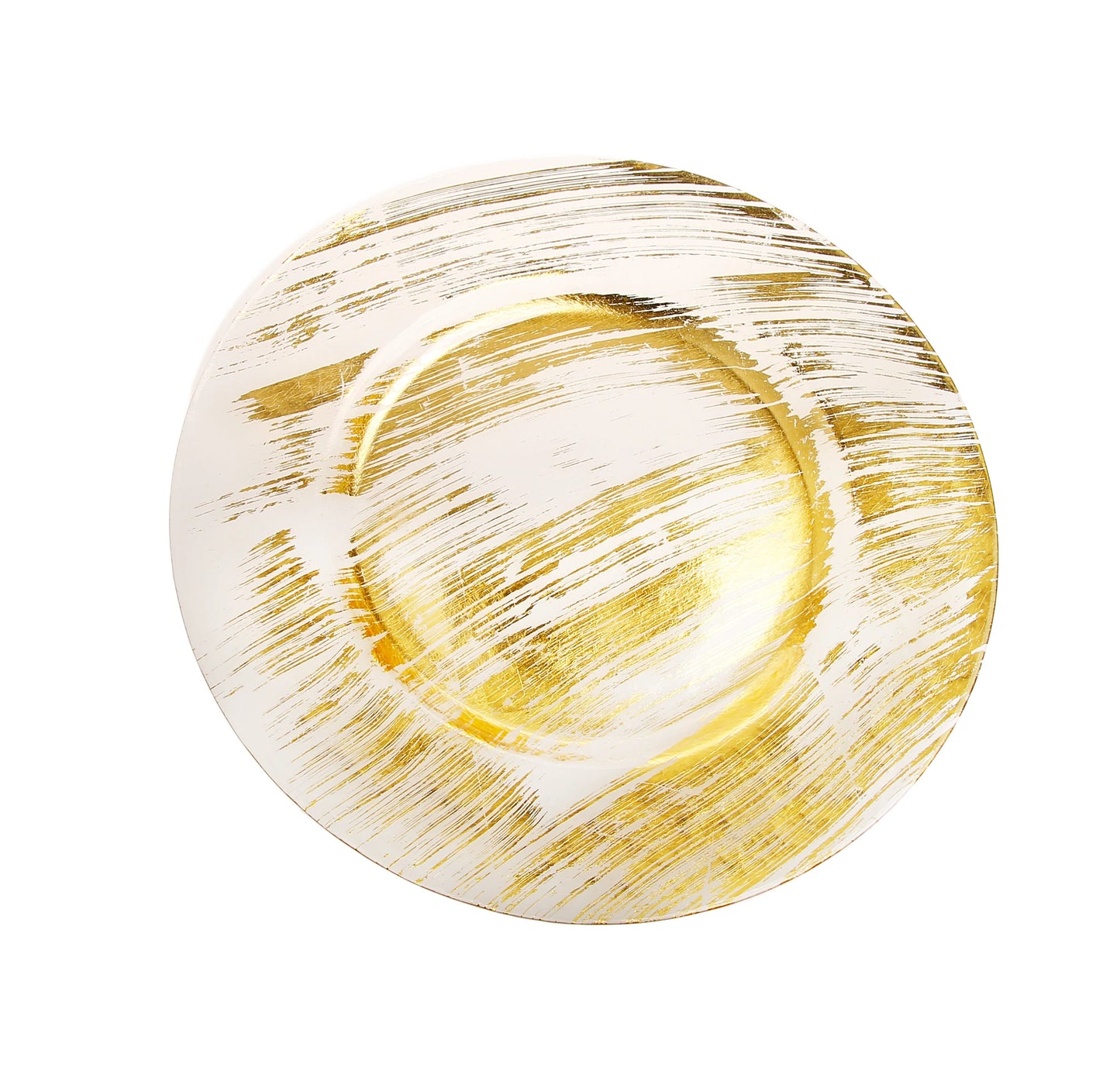 Gold Brushed Glass Charger