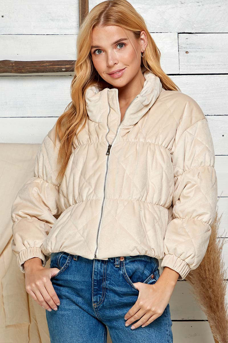 Velvet Puffer Jacket