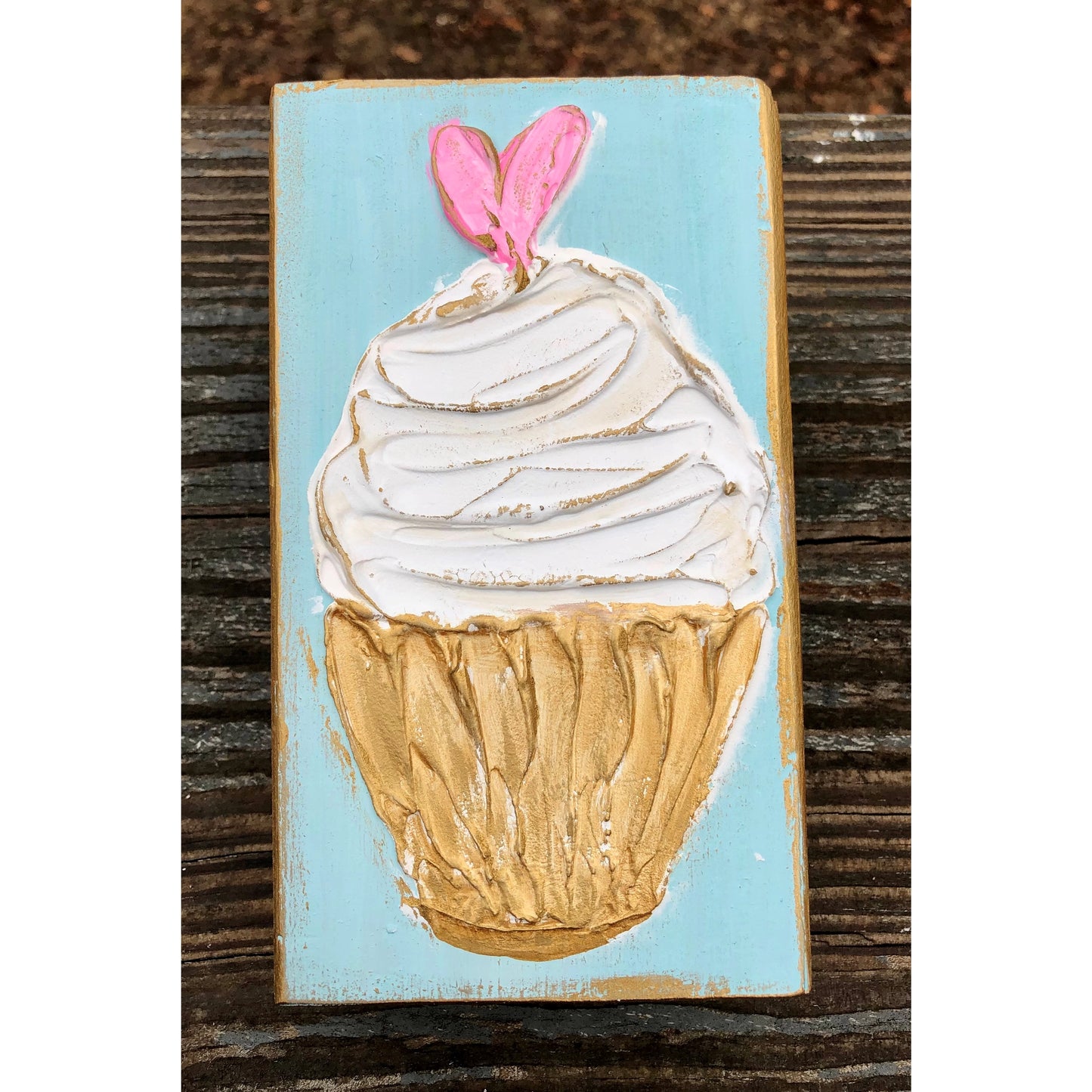 Cake Wood Block Art
