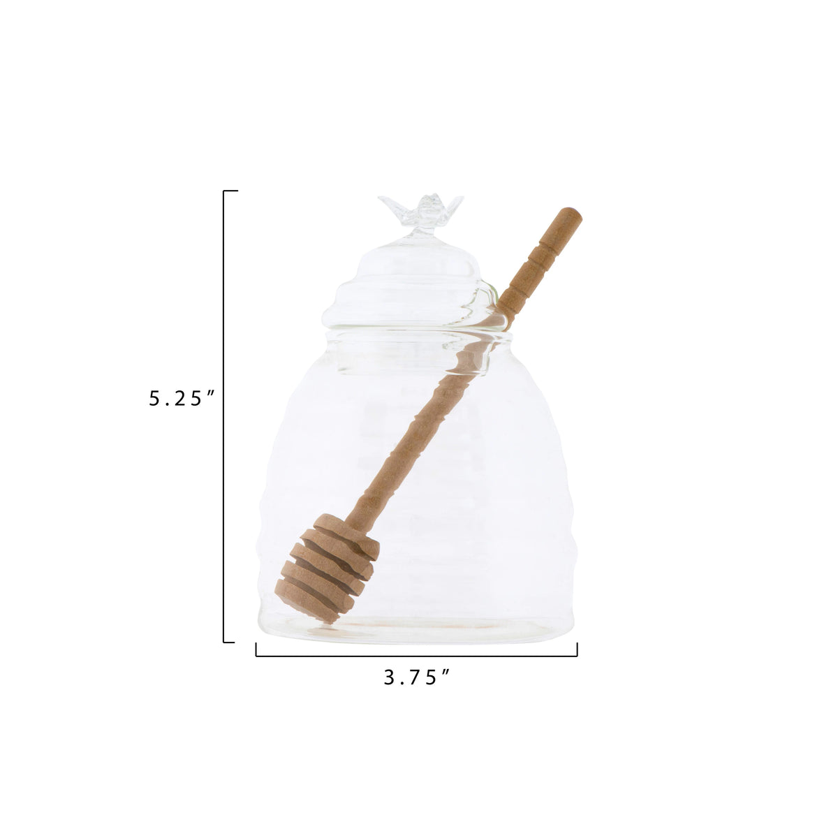 Glass Honey Jar with Dipper