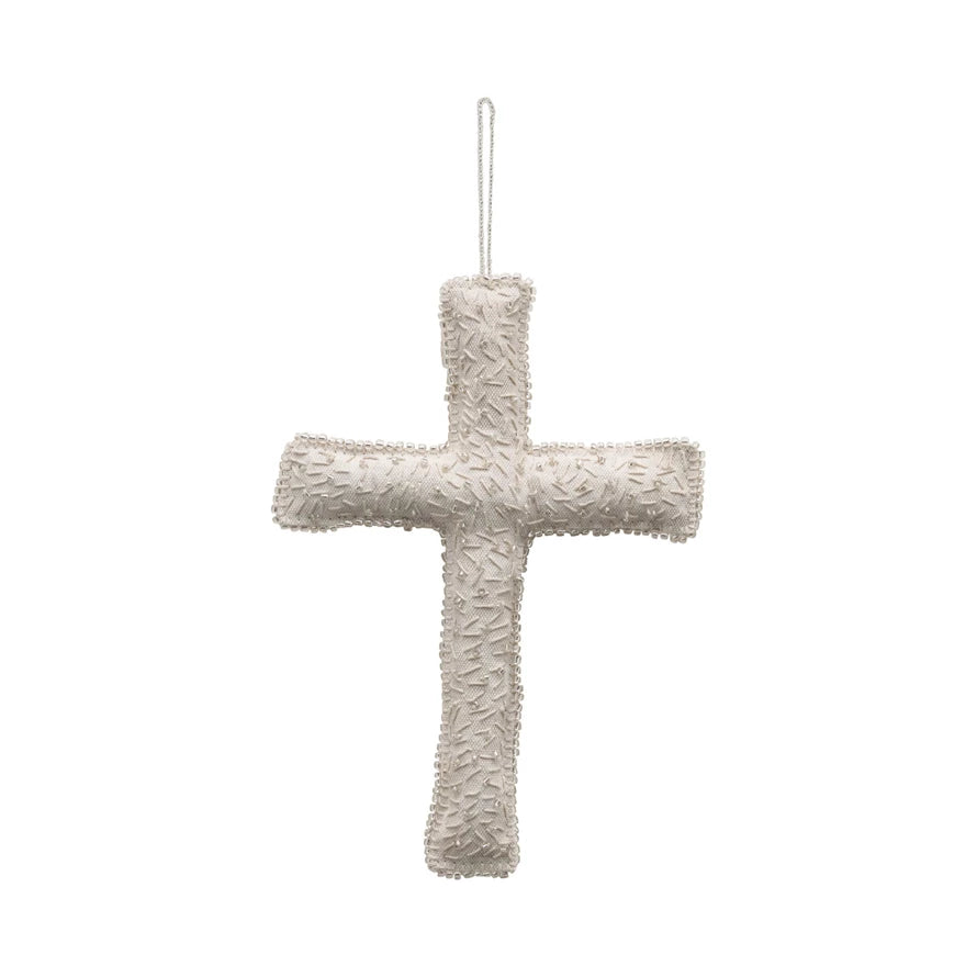 Beaded Fabric Cross