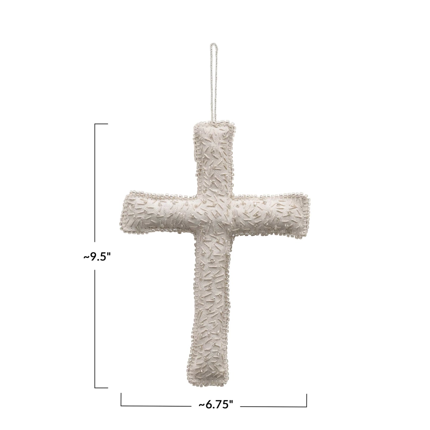 Beaded Fabric Cross