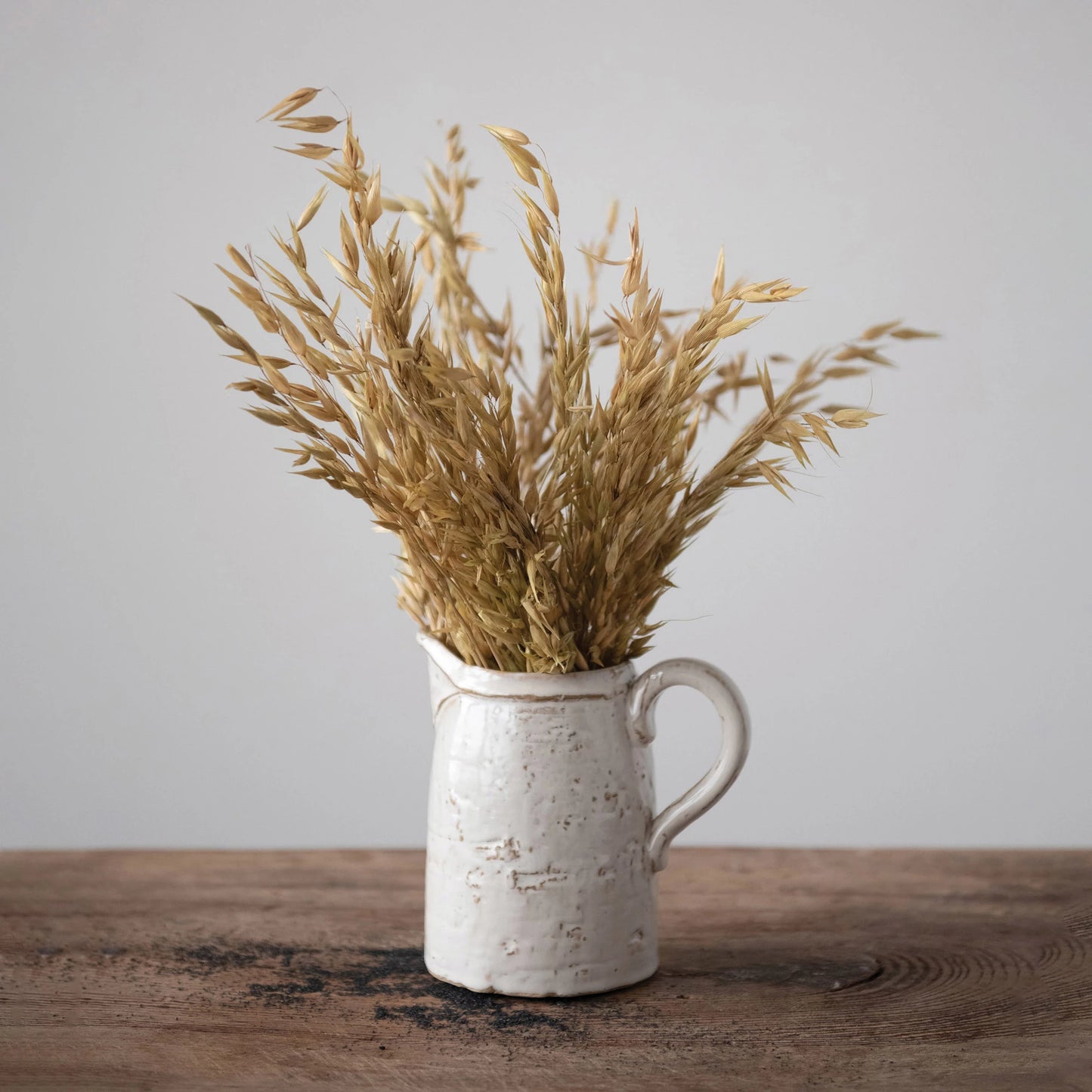 28oz. White Stoneware Pitcher