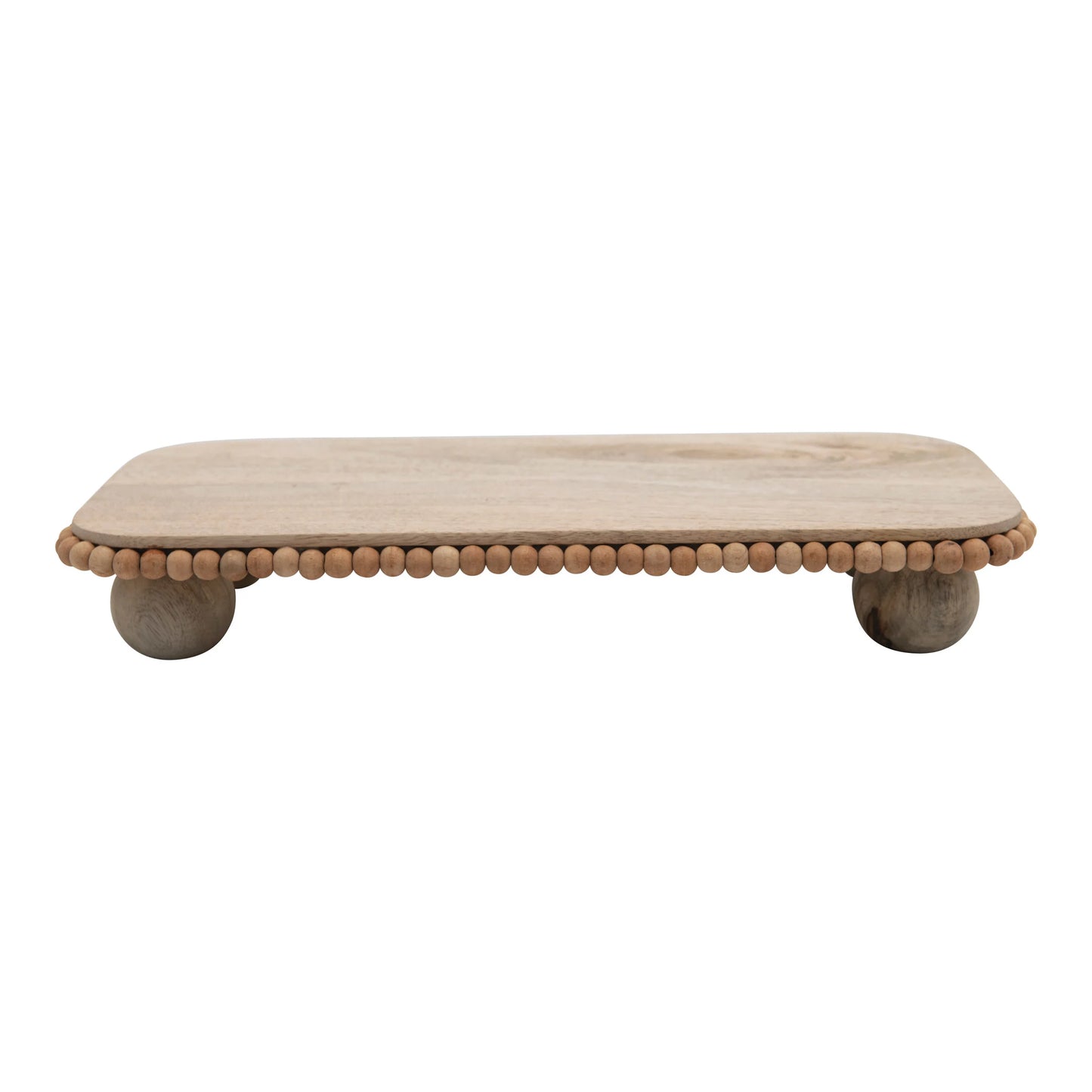 Footed Mango Wood Tray