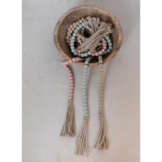 Colorful Wood Bead Garland