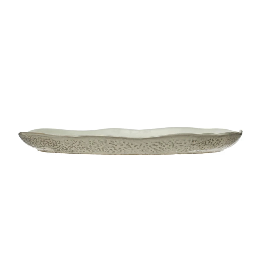 Stoneware Scalloped Plate