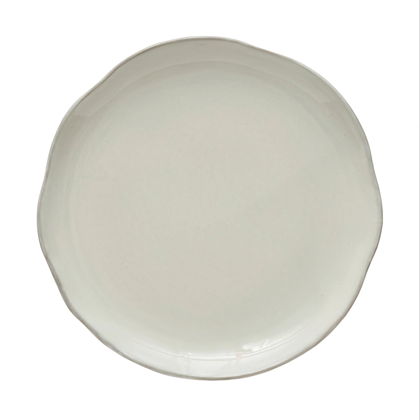 Stoneware Scalloped Plate