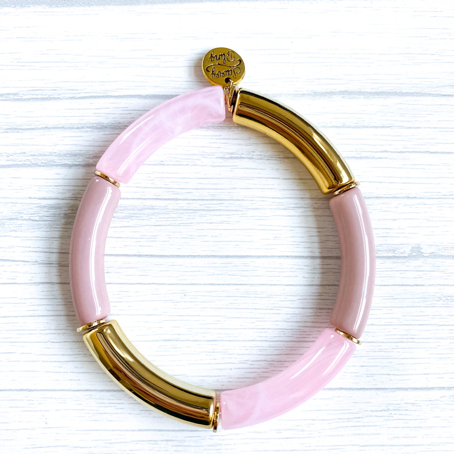Acrylic Tube Bamboo Bracelet