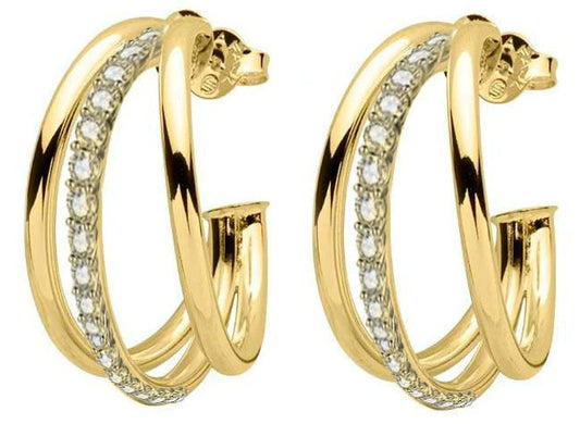 Claire CZ Triple Hoops
