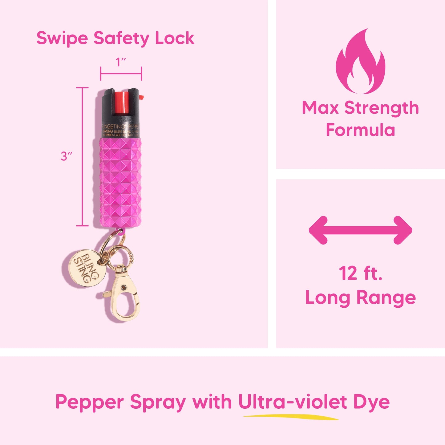 Metallic Studded Pepper Spray