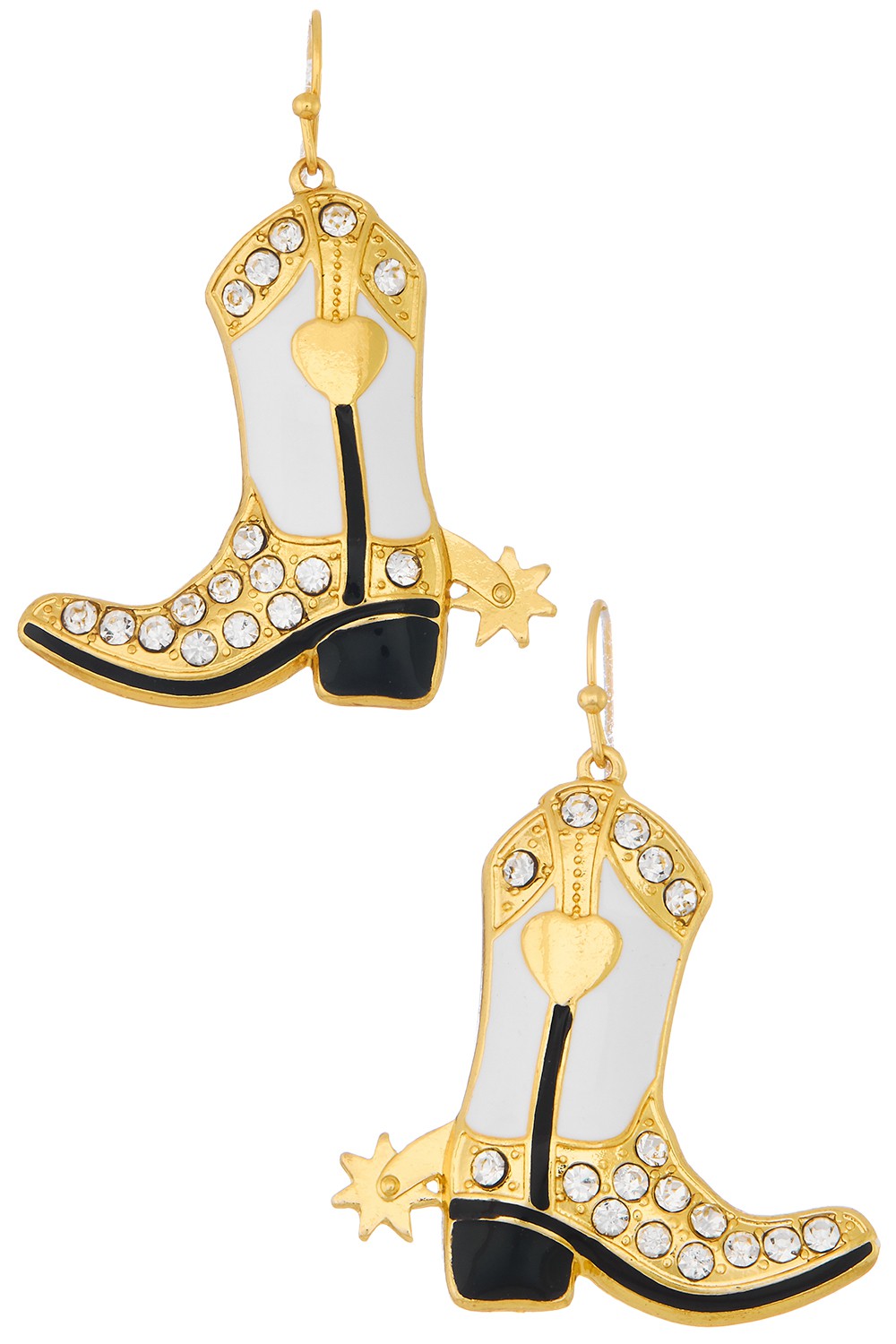 Rhinestone Boot Earrings