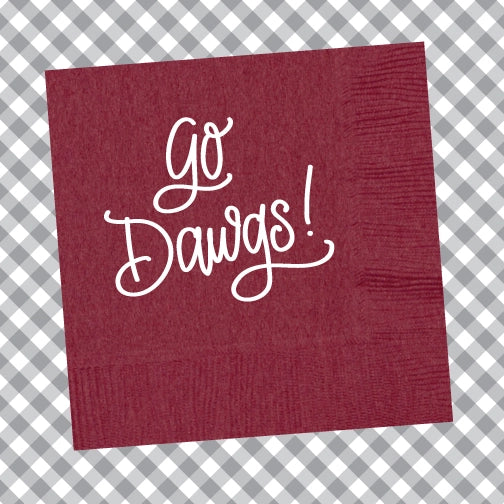 "Go Dawgs!" Cocktail Napkins