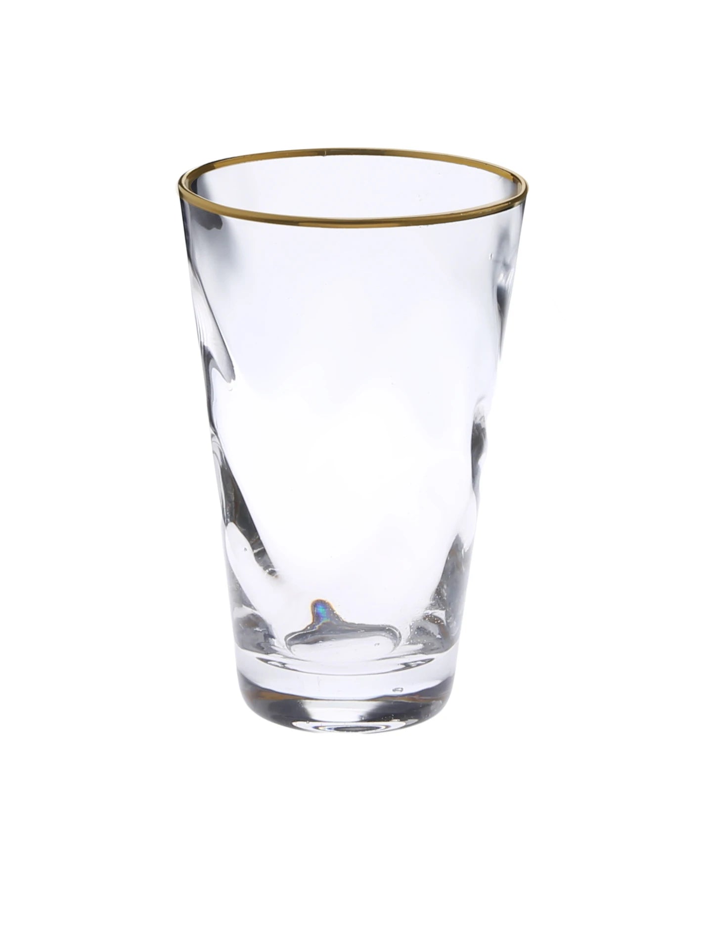 Pebble Glass Gold Rim Tumbler