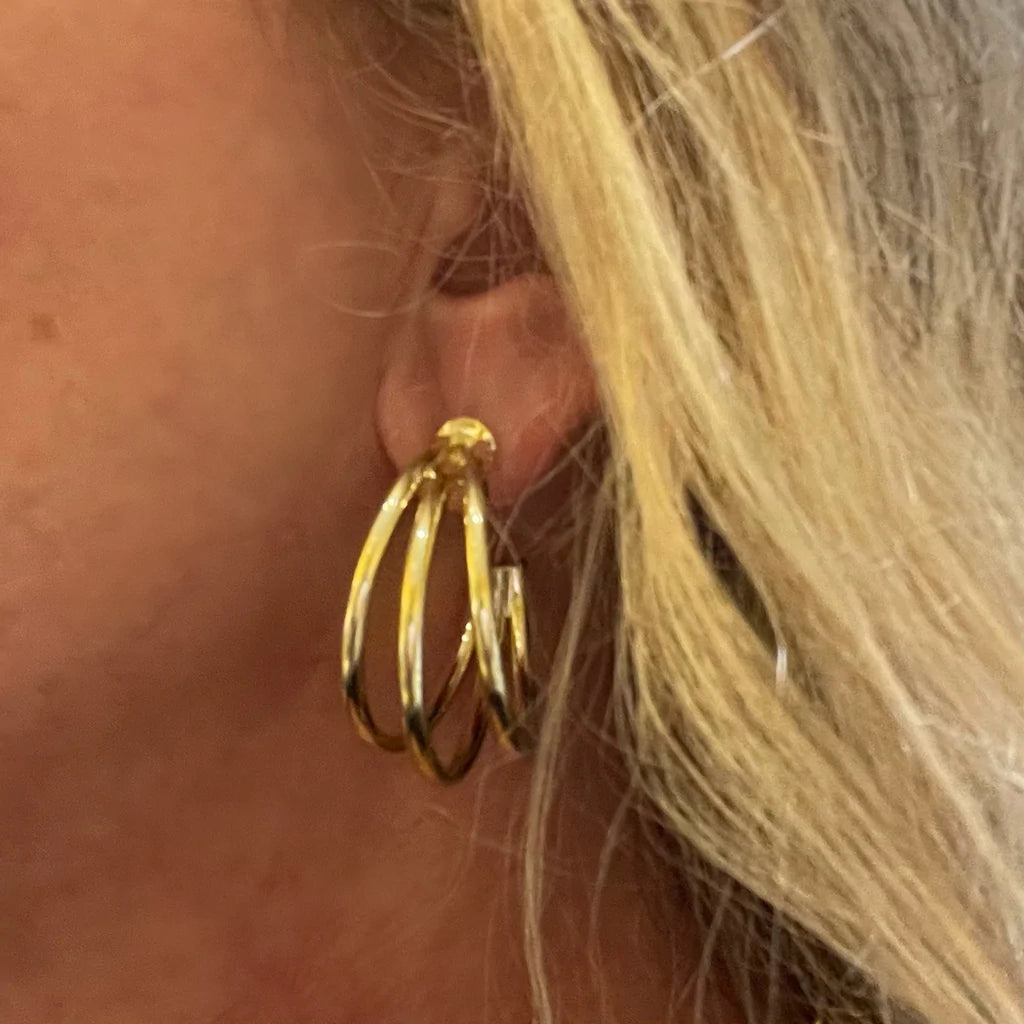 Claire Triple Hoops