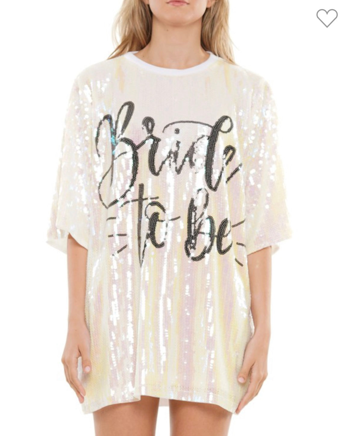 Sequin "Bride to Be" Dress