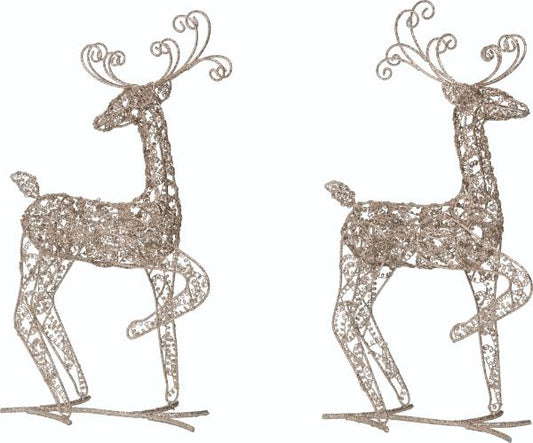 Metal Gold Standing Reindeer