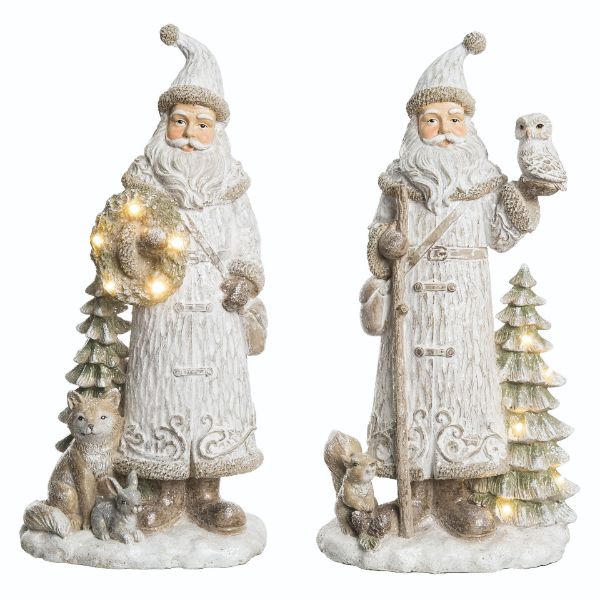 Resin Light Up Forest Santa