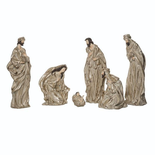 Resin Gold Nativity Scene