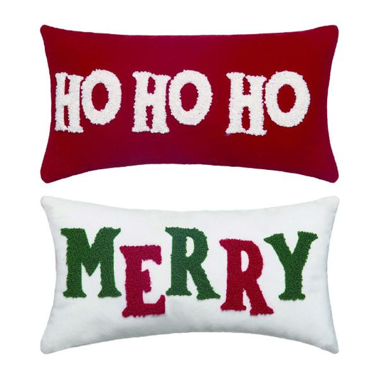 Embroidered Fabric Christmas Pillow