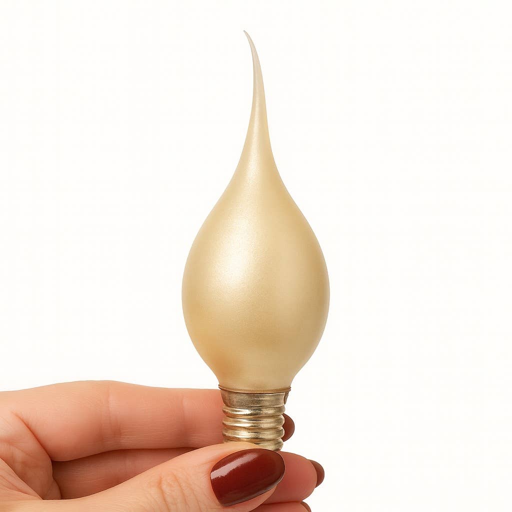 Pearlized Champagne Silicone Flicker Flame Bulb