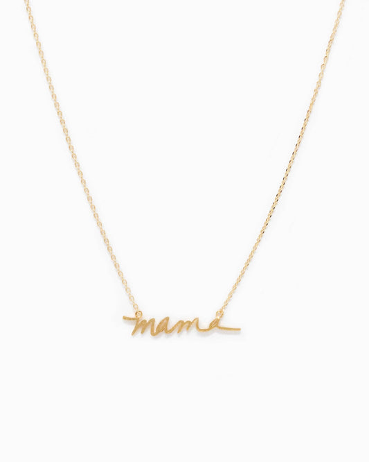 Cursive "Mama" Pendant Necklace