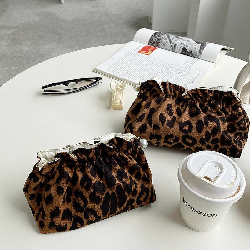 Vintage Leopard Cosmetic Bag