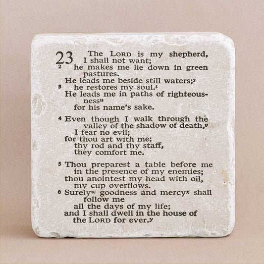 Art Scripture Stone Psalm 23
